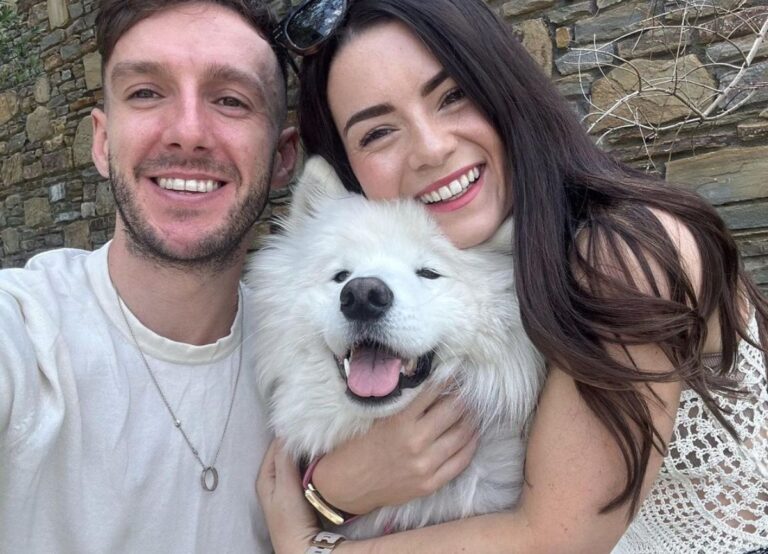 Adam Yates Pictured With Girlfriend Lisa Jones And Their Furry Baby Zoe In 2023