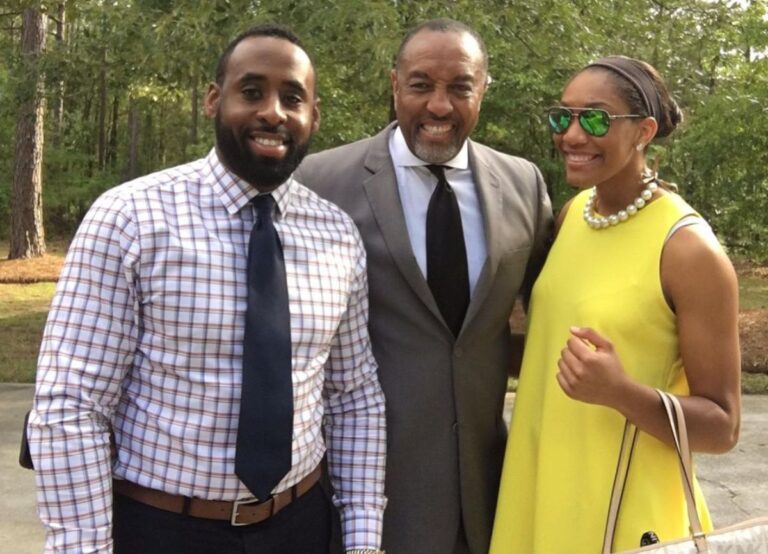 A'ja Wilson Pictured With Her Brother Renaldo And Her Dad Roscoe Wilson