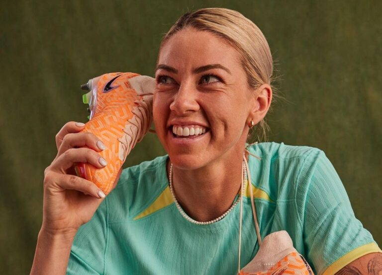Alanna Kennedy Pictured Modeling The New Kit For Australian Women's Team In July 2023