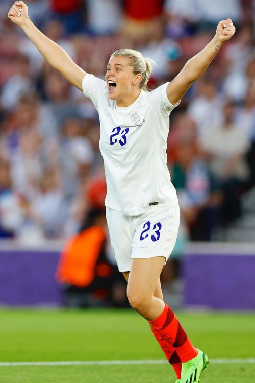 Alessia Russo Pictured Celebrating With Teammates As England Goes Through The Euro 2022 Quarterfinal 