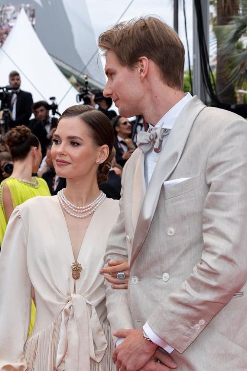 Alexander Bublik Pictured With His Wife, Tati Bublik, At The Cannes Film Festival 