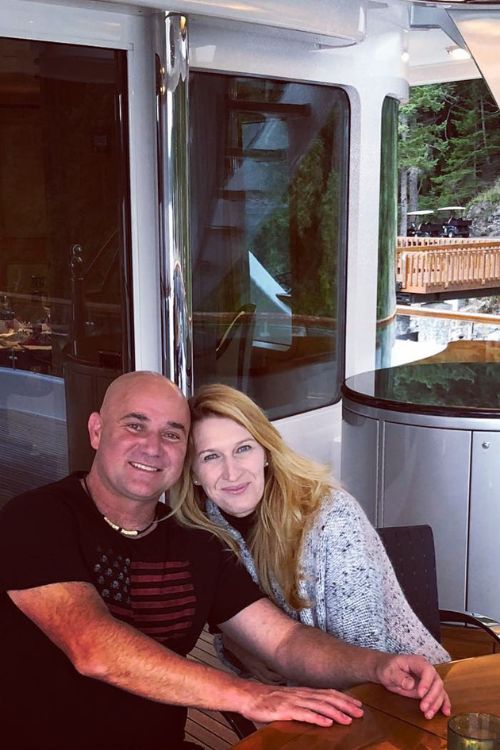 Andre Agassi And Wife Steffi Garf Holidaying In Their Private Yacht In 2018 