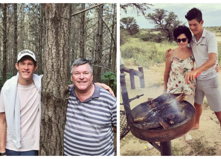 Christo Lamprecht Pictured With His Dad Christo Sr On Left And With His Mom Ronel On Right