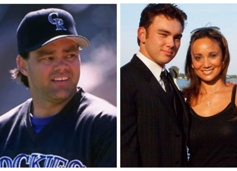 Dante Bichette Pictured On Left And On Right: Bo Bichette With His Mom, Mariana BIchette