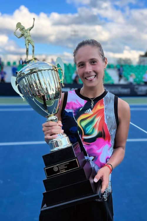 Daria Kasatkina Poses With The Granby National Bank Championships Trophy After Defeating Daria Saville In 2022