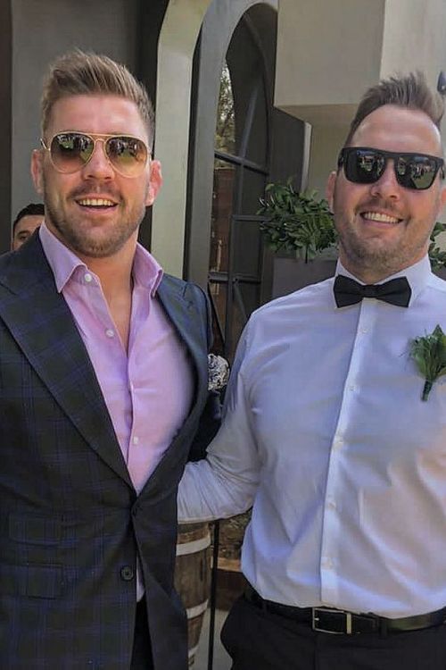 Dricus du Plessis Pictured With His Brother Niel du Plessis During A Wedding Ceremony 