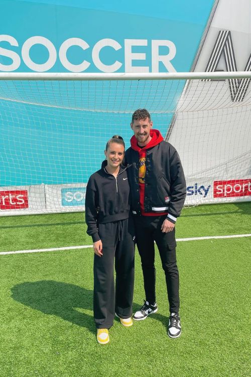 Ella And Joe Pictured At The Soccer AM Event Earlier This Year In April 