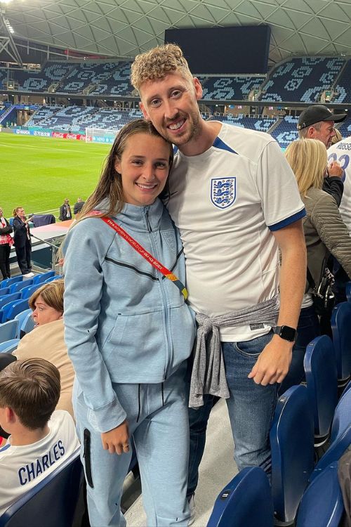 Ella And Joe Pose For A Picture After The Game Against Denmark In The World Cup At The Allianz Stadium