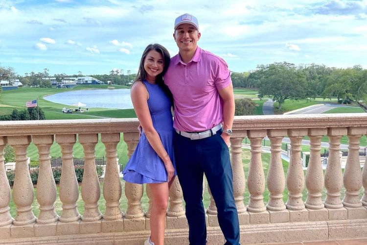 Gary Striewski Pictured With His Girlfriend Abbey Carinvale At TPC Sawgrass In March 2023