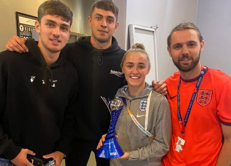 Georgia Stanway Pictured With Her Three Brothers, Sol, Wyll, And John-Paul In 2022 After Winning The Euros