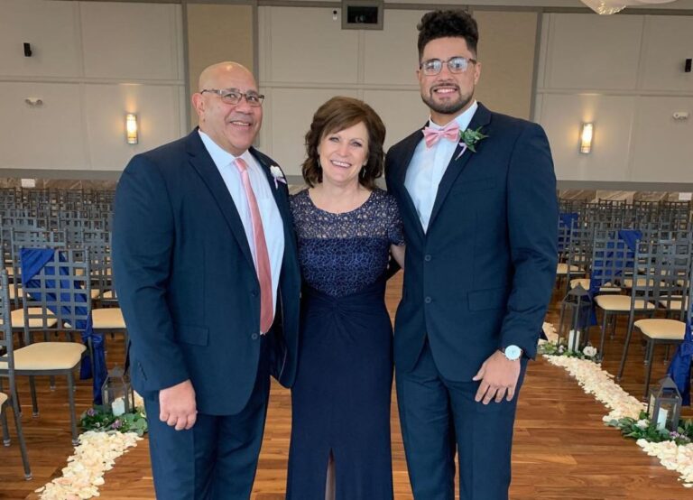 Isaiah Campbell Pictured With His Parents Parry And Deanna In 2018 During His Sister's Wedding