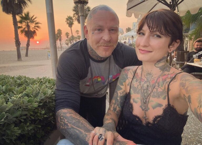 Jason Ellis And Wife Katie Gilbert Pose Together For A Photo On Occasion For Their Third Anniversary