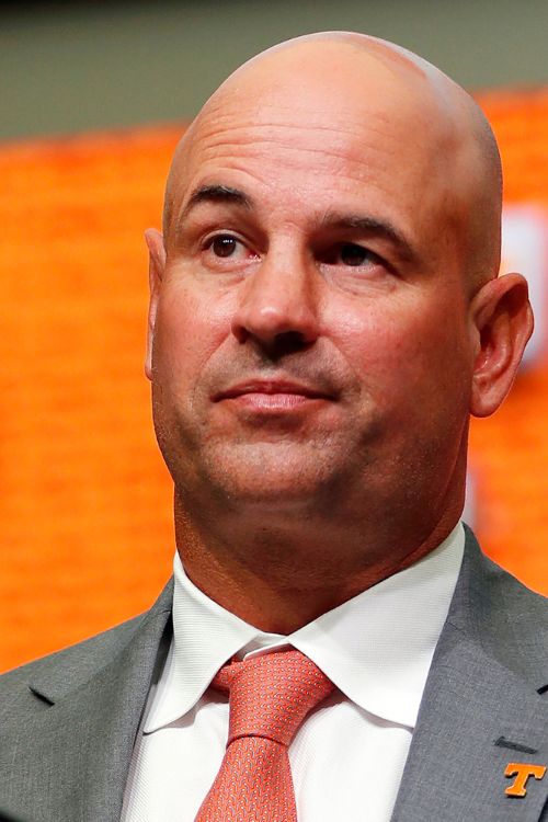 Jeremy Pruitt Pictured Addressing To The Media As A Tennessee Coach 