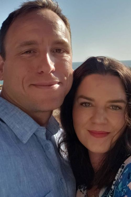 Joey Chestnut Pictured With Girlfriend/Future Wife Brie In 2019
