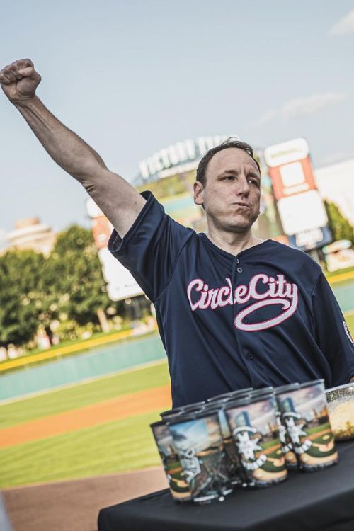 Joey Chestnut Pictured Celebrating After Smashing Another Eating Contest Earlier This Year In January 