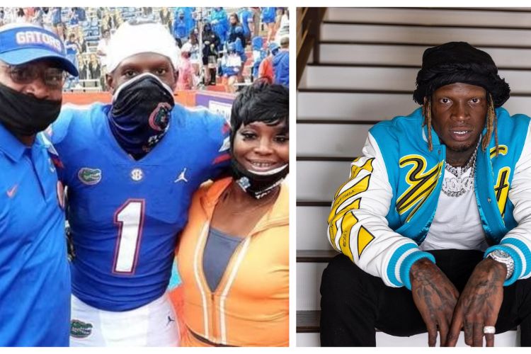On Left: Kadarius Toney With Parents, Dana And Angela During His Time With Gators, And On Right: The Wide Receiver During A Trip To Florida