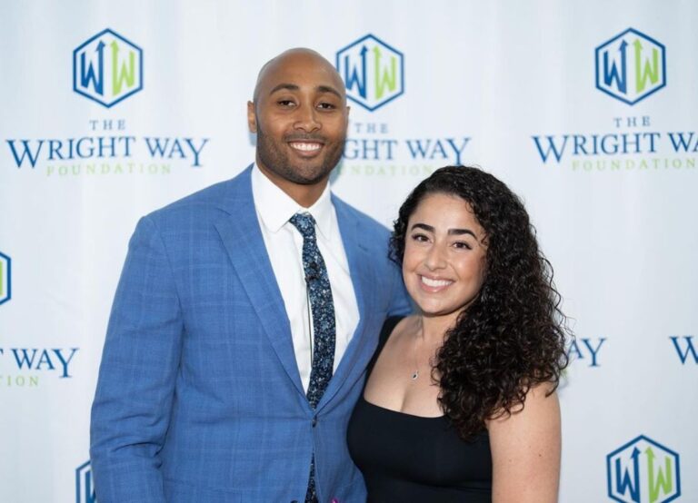 KJ Wright Pictured With His Wife Nathalie Wright At The Wright Way Foundation In 2023