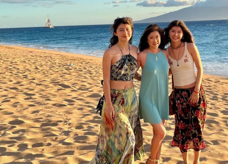 Kristi Yamaguchi Pictured With Her Two Daughters, Keara And Emma In 2023