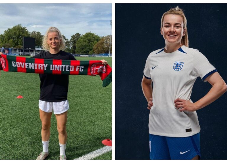 Lauren Hemp Pictured In England Jersey And Ellie Butler Pictured In Coventry United Jersey