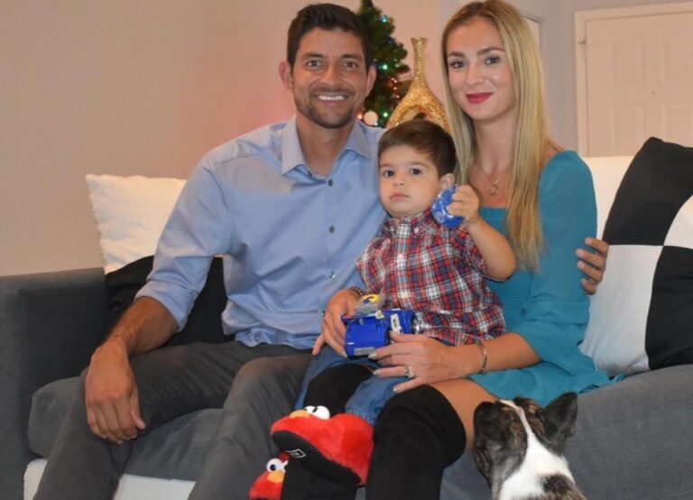 Marcelo Arevalo Pictured With His Wife Lucia Kovarcikova And Their Son Marcelito In 2021