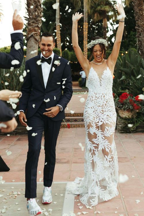 Michelle And Jonnie Walk Down The Aisle As They Tie The Knot In Beverly Hills 