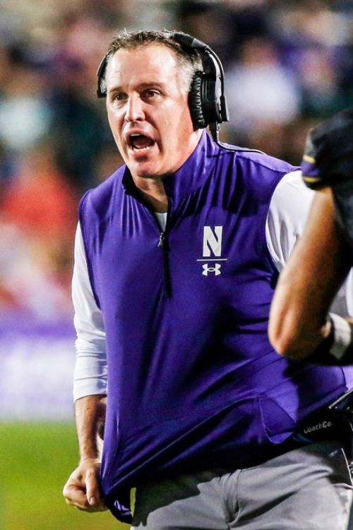 Pat Fitzgerald Pictured During One Of The Games For Northwestern University