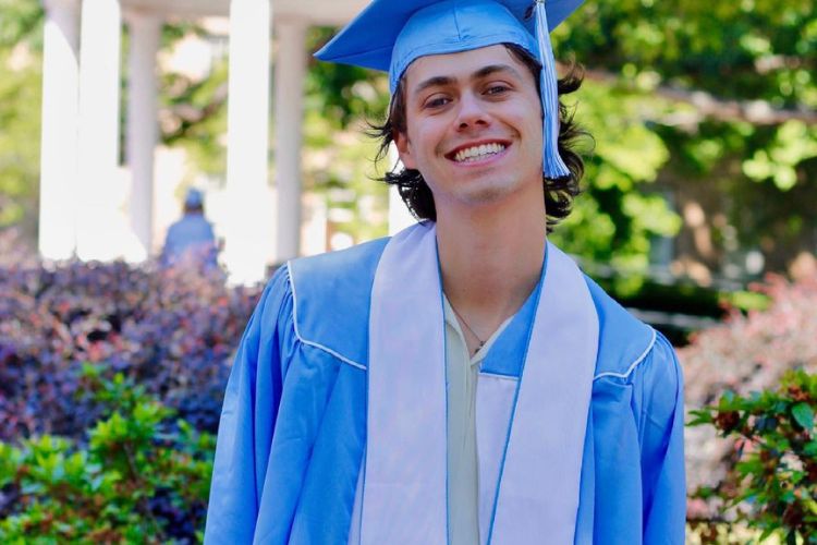 Will Pictured In His Graduation Ceremony At The University of North Carolina In 2021