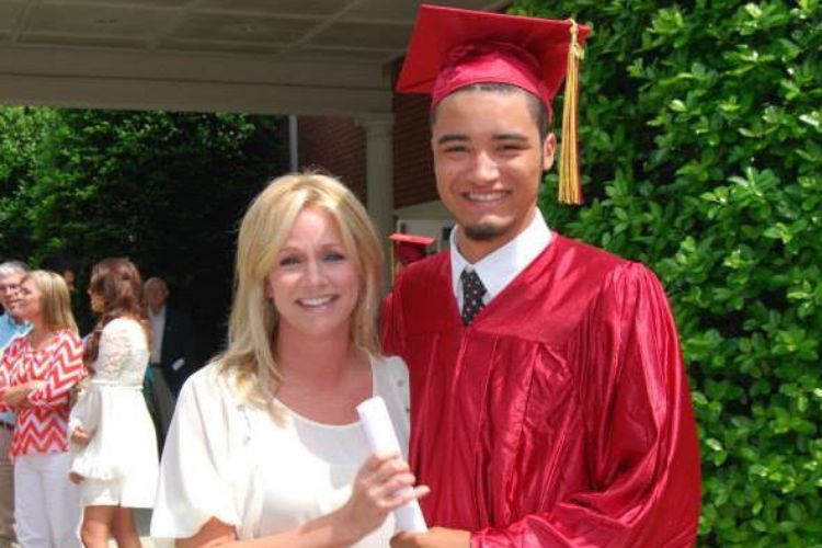 Ron Gant's Son, Ryan Gant Pictured With His Mom, Heather Campbell Gant In 2015