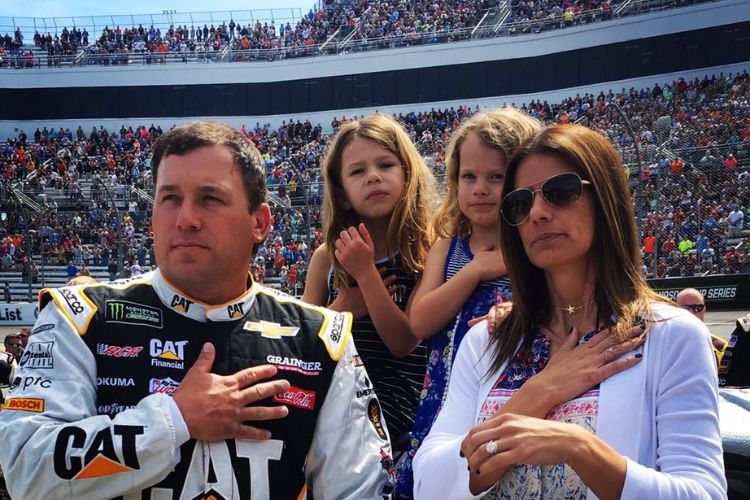 Ryan Newman Pictured With His Ex-Wife Krissie Newman And Their Two Daughters 