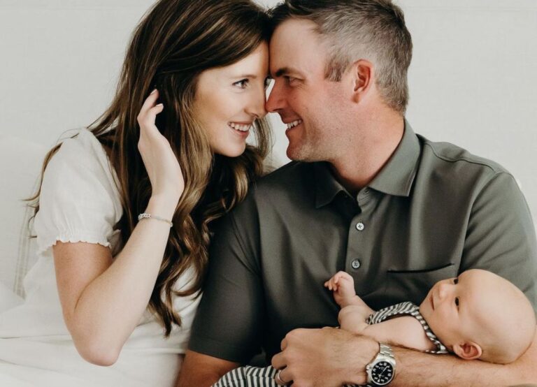 Taylor Pendrith And His Wife Megan Pictured With Their Son Hayes In 2022