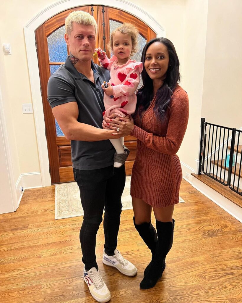 Cody Rhodes With Her Wife And Daughter