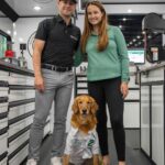 Taylor Alongside His Fiancee And Dog