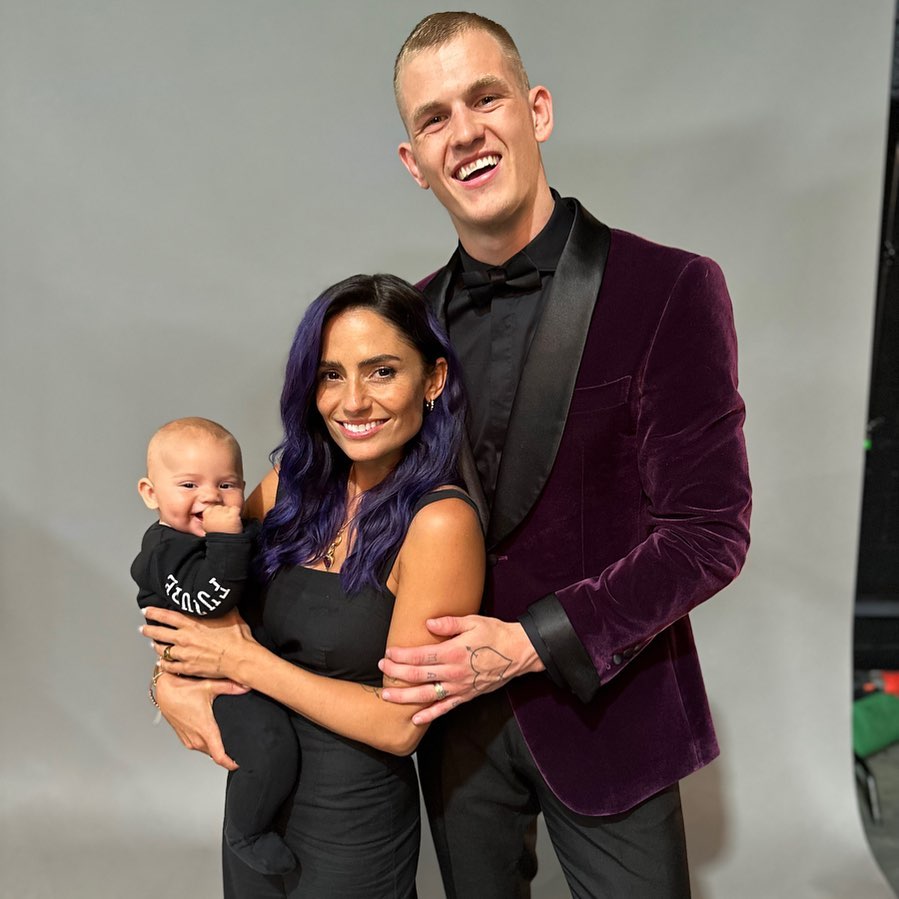 Ian Garry with his wife, Layla Anna-Lee, and their son, Leandro