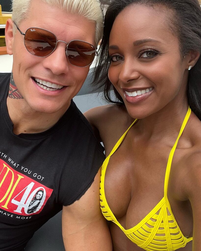 Cody Rhodes With His Wife Brandi Rhodes