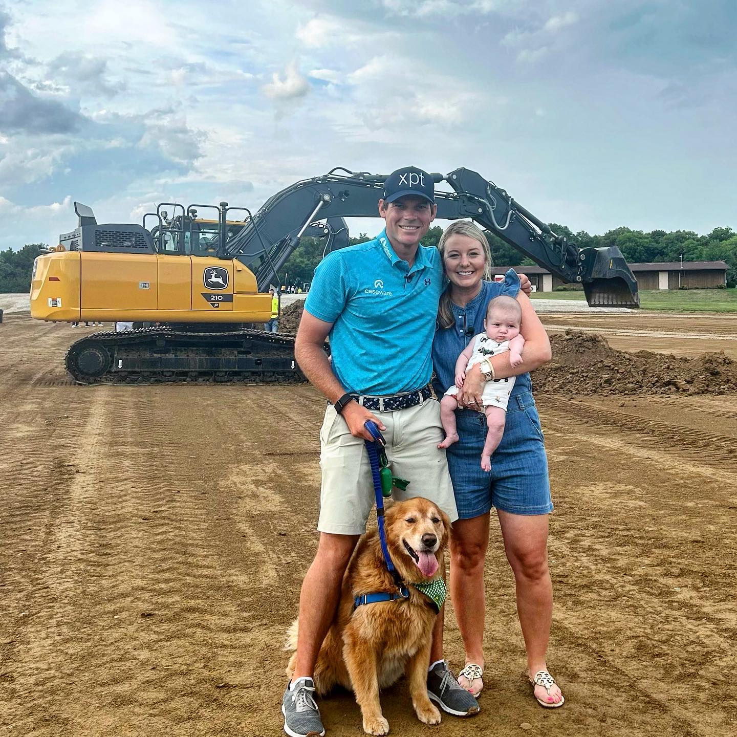 Adam Schenk With His Wife, Kids And Dog