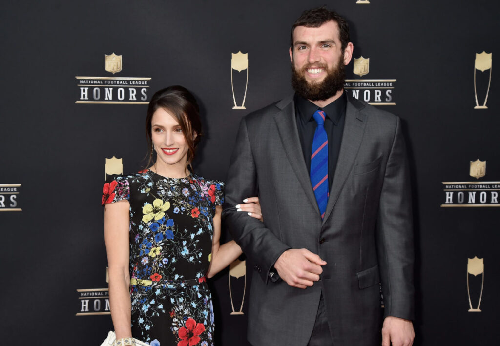 Andrew Luck With His Wife Attending Event