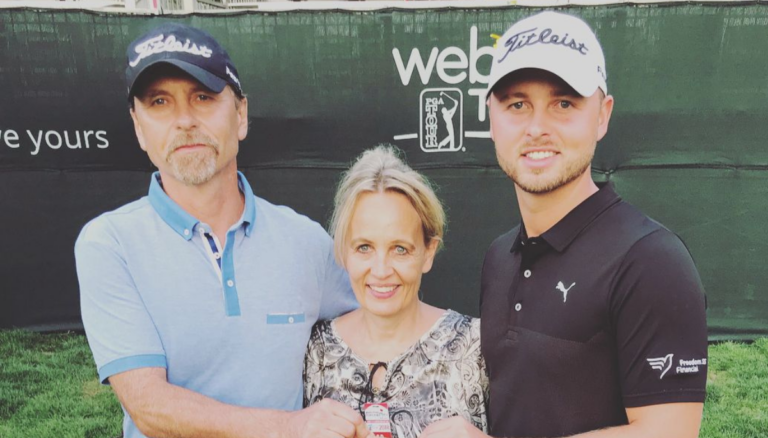 Adam Svensson With His Parents Frank Svensson And Tina Nilsson