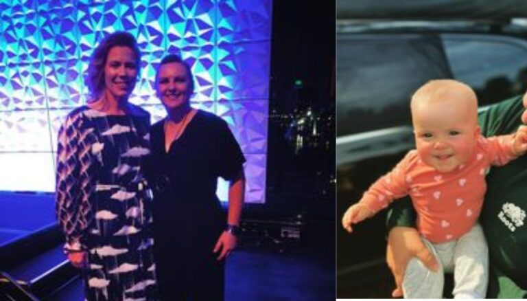 Alex Blackwell With Her Wife Lynsey & A Daughter Edie