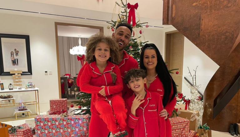 Aubameyang With His Family
