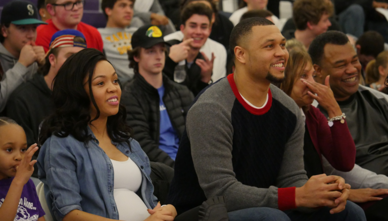 Brandon Roy Attending A Game With His Family