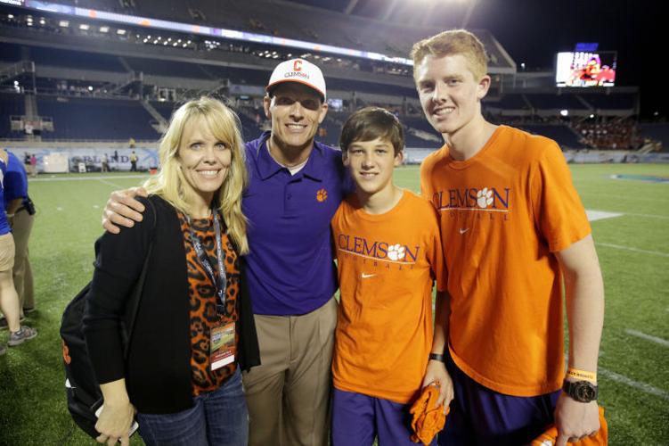 Brent Venables With His Wife Julie And Sons