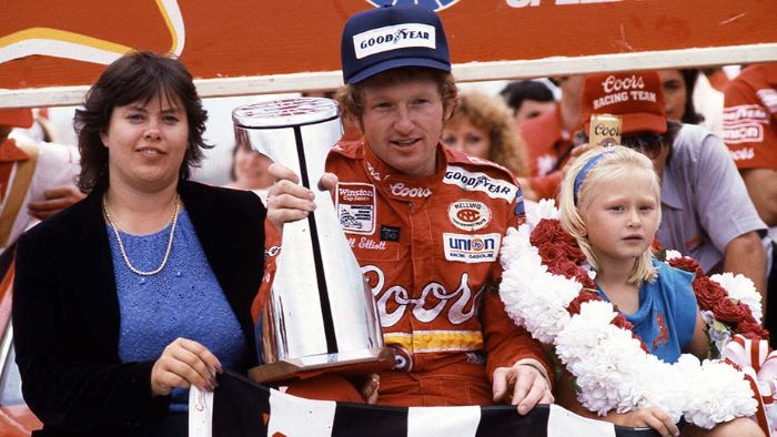 Chase Elliot's Father Bill With His Then-Wife Martha And Their Daughter