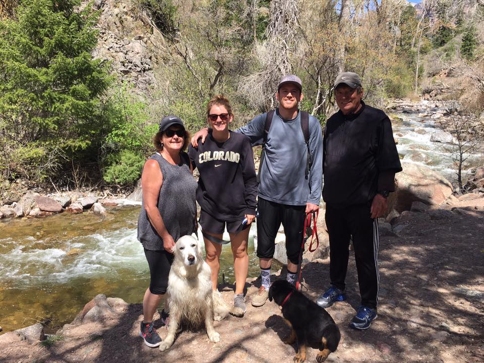 Cory Sandhagen With His Mom Shiela, Dad Jerry And Sister Megan