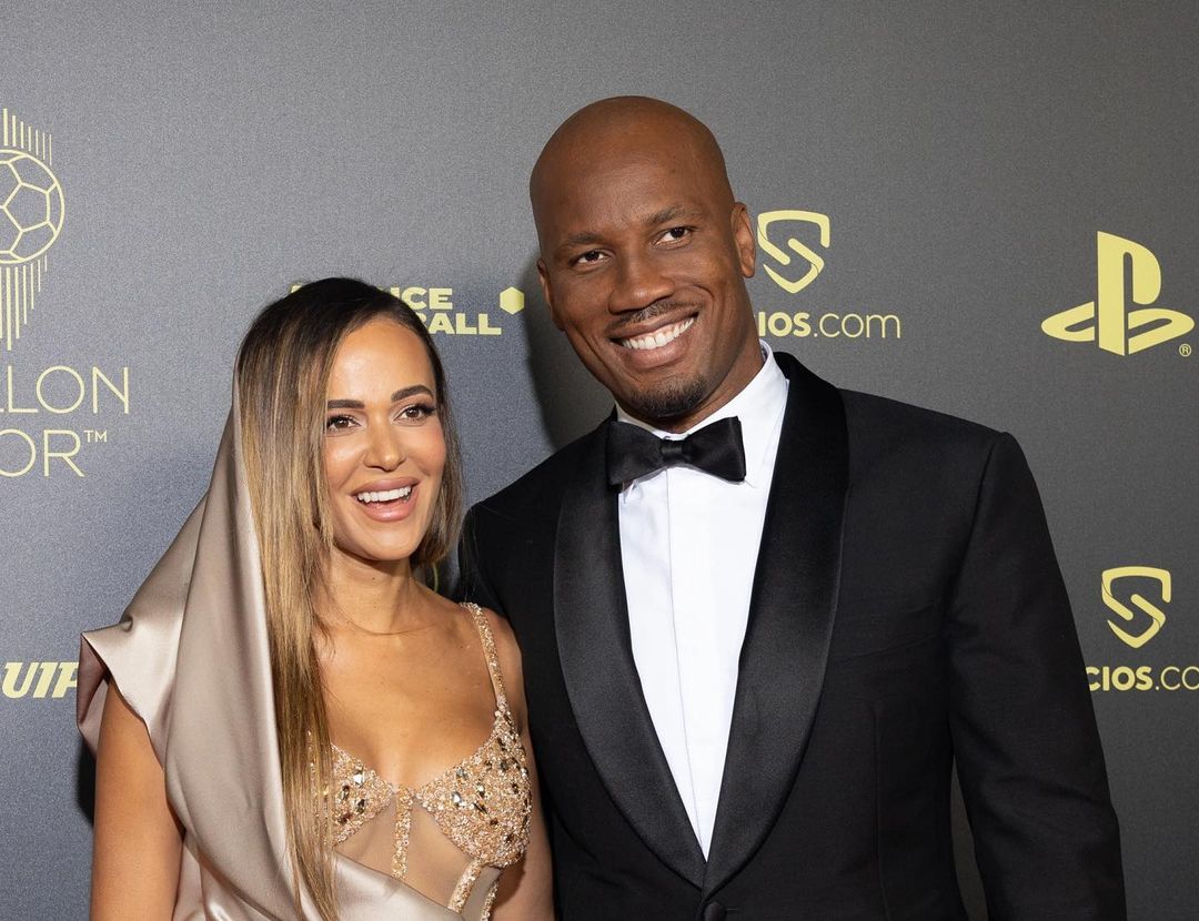Didier Drogba Attended The 2022 Ballon d'Or With Girlfriend, Gabrielle Lemaire