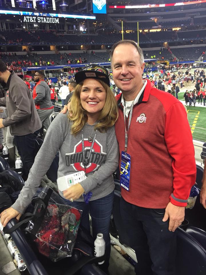 Erika Attending The Cincinnati Buckeyes' Match With Her Husband