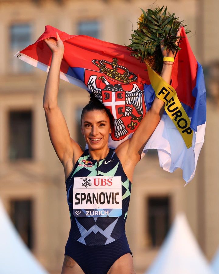 Ivana Vuleta Flies The Serbian Flag High