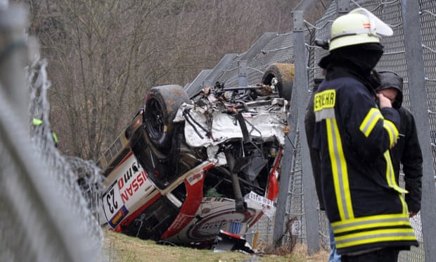 Jann Mardenborough’s Nissan At The Crash Site At The Nürburgring