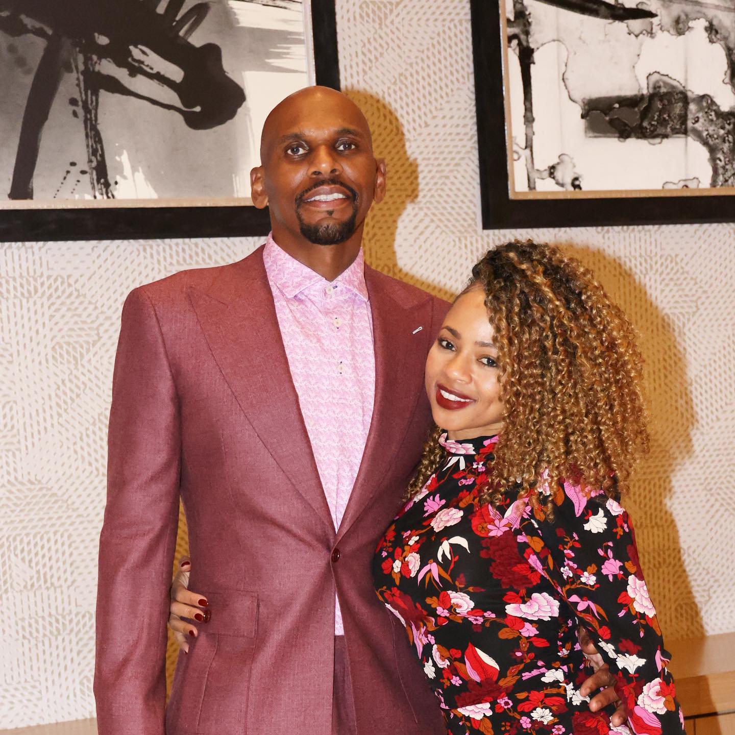 Jerry Stackhouse With His Wife Ramirra Marks