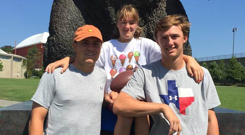 Jordan, Ellie and Steven During A Family Trip To Brown University