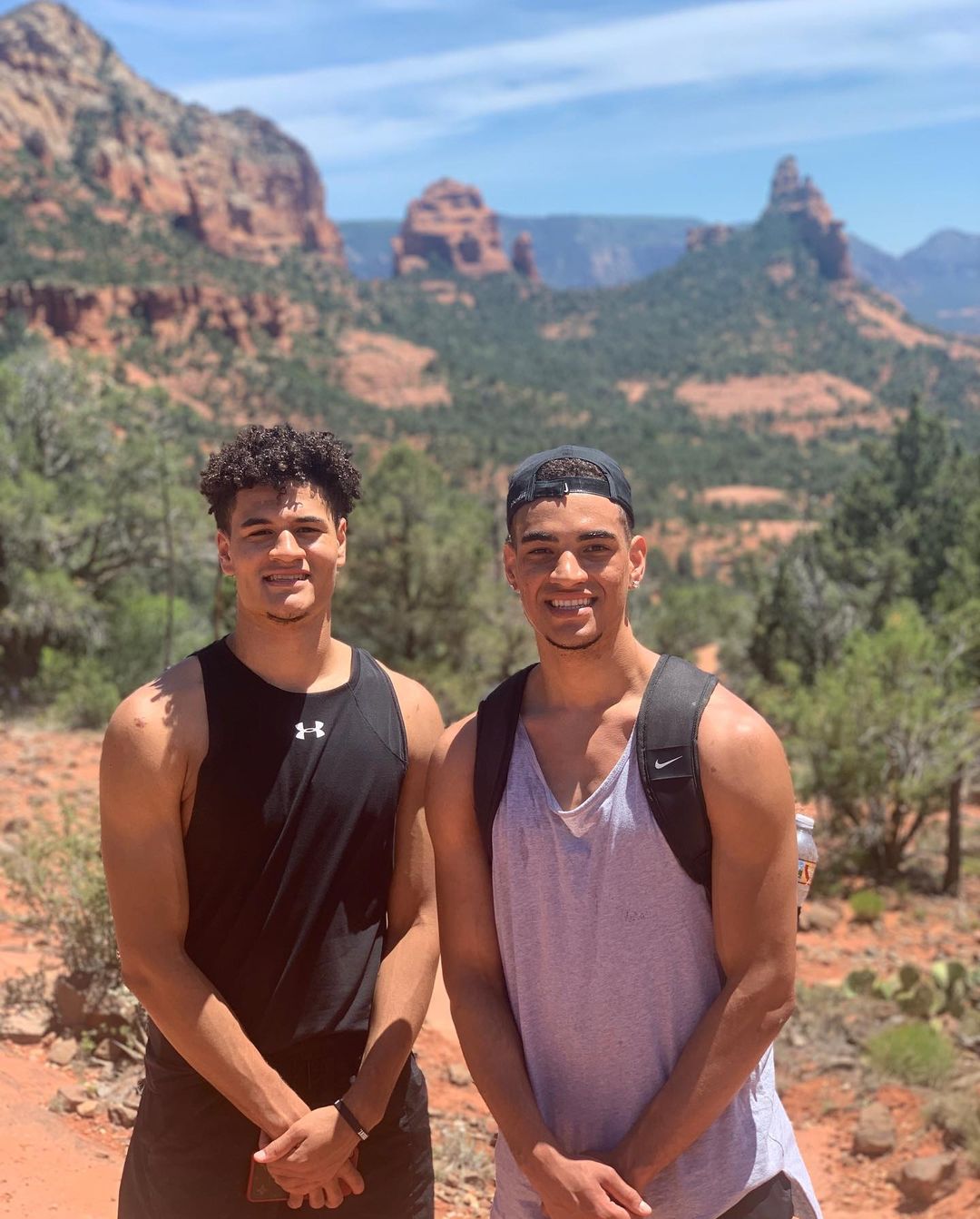 Josh Green With His Older Brother On A Vacation